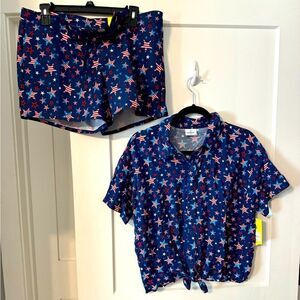 ORAGEOUS BRAND WOMENS SHORT AND TOP SET NEW